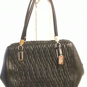 Black Leather Coach Bag - Beautiful!!! Almost New